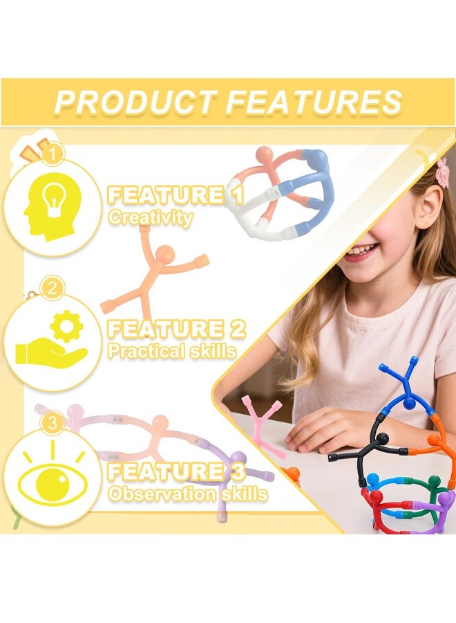10 Pcs Magnetic Men Fidget Toys, Travel Figures Fun Fridge Magnets for Kids, Sensory Desk Toys for Stress Relief, Party Bag Fillers, Classroom Rewards Small Gifts - Image 4