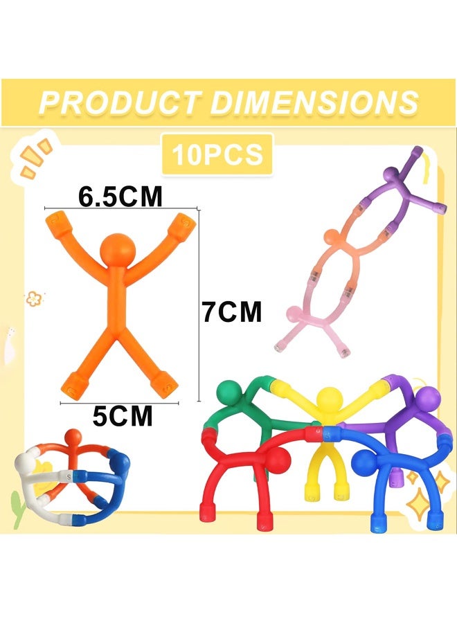 10 Pcs Magnetic Men Fidget Toys, Travel Figures Fun Fridge Magnets for Kids, Sensory Desk Toys for Stress Relief, Party Bag Fillers, Classroom Rewards Small Gifts - Image 2