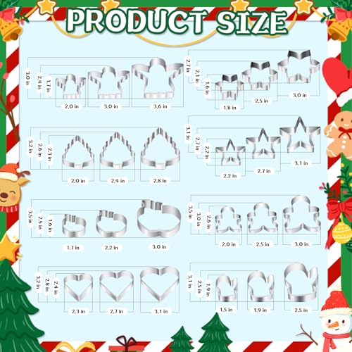 KULENAND 24 PCS Christmas cookie cutters Set - Image 2