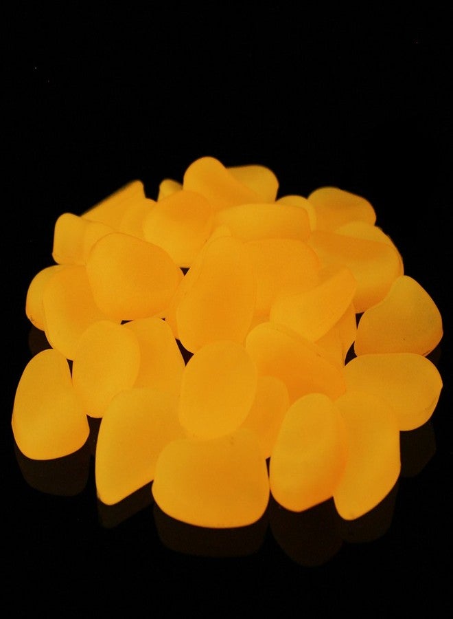 Shiny Stone 100pcs Glow in The Dark Fish Tank Aquarium Gravel,Rocks, Glowing Pebbles Luminous Stones for Aquarium Succulent Garden Gift Decoration, 305g/0.67lbs, 4/5''-1 1/2'' (Orange Red) - Image 5