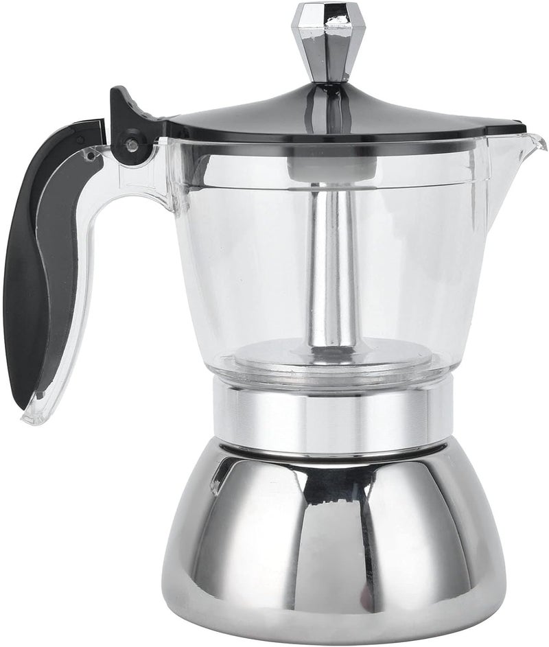 Fdit Transparent Design of the Stainless Steel Coffee Machine for a Powerful Condensate Coffee, 200 Ml Capacity, Domestic Kitchen Supply - Image 5
