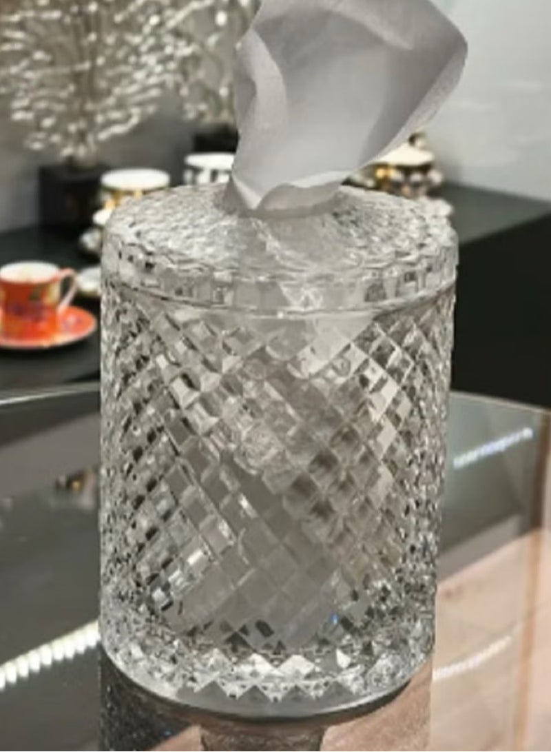 2 pieces crystal glass tissue boxes  - Image 2