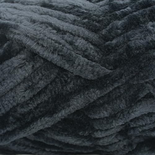YARFOFUN Velvet Chenille Yarn for Crocheting,Black Fluffy Velvet Plush Thick Soft Chunky Chenille Baby Blanket Yarn for Crocheting Knitting Beginners 100g/49.2yd（Black） - Image 2