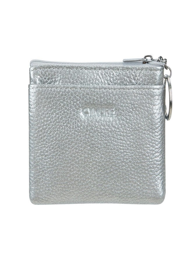 Cynure Ladies Genuine Leather Wallet with Key Ring, silver, Einheitsgröße, coin purse - Image 2