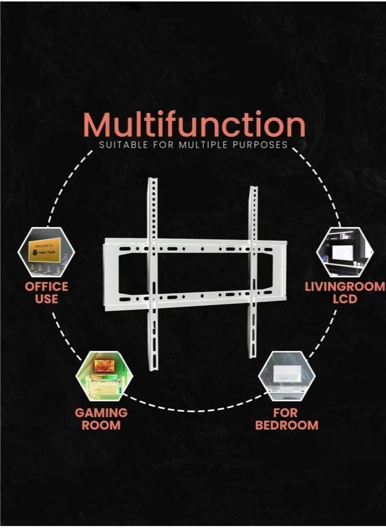 Generic - Universal Wall Mounted TV Mount Bracket For 24 To 60 Inch LCD LED Flat Screens Heavy Duty Adjustable Space Saving VESA Compatible Sturdy Streamlined Design , For Flat and curved TV'S Easy Installation - Image 1