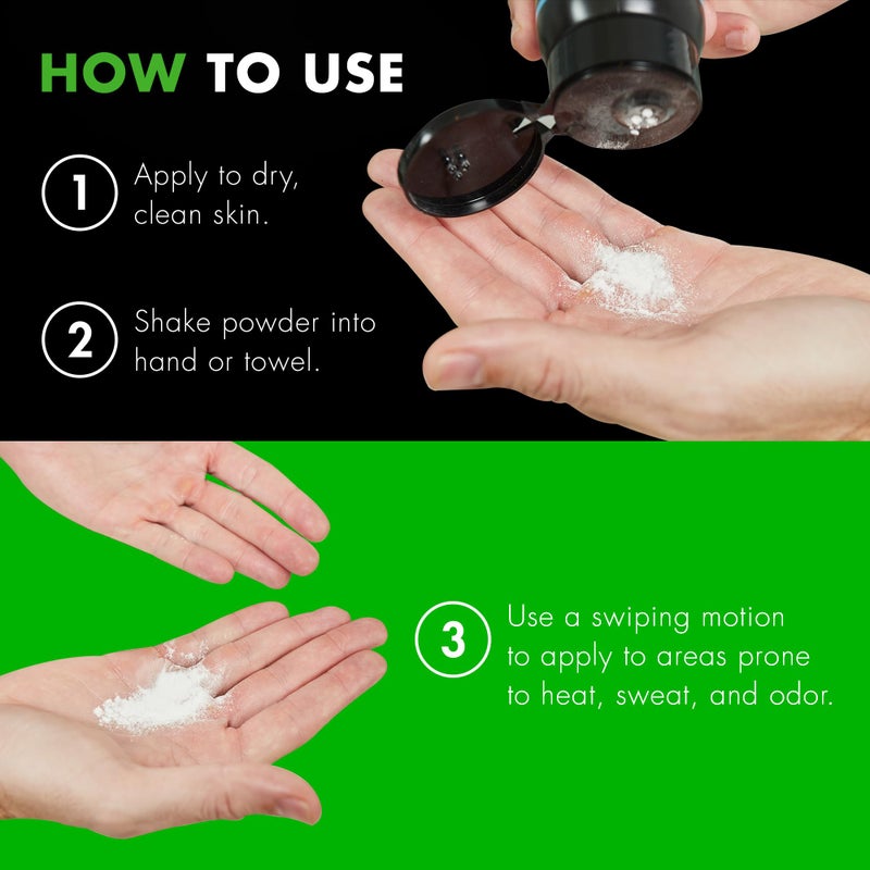 Tiege Hanley Anti Chafe Powder for Men, Cooling Body Powder Deodorant for Foot, Thigh and Groin, Fresh Moisture Control With Eucalyptus and Spearmint, Clean Scent, Menâ€™s Skin Care, 2 Oz - Image 5