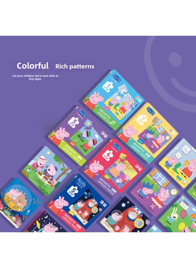 أحجية بيجي للأطفال، أحجية بيج، التعليم المبكر، ألعاب مغناطيسية مغناطيسية متقدمة لعقل الطفل من 3 إلى 6 سنوات للأولاد والبنات - اللون: أميرات ديزني الدرجة الثانية (3 في 1) - Image 5