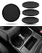 DECURCAR Coaster for Car Cup Holder 4 Pack Silicone Auto Car Drink Coasters Mat Universal NonSlip Inserts Car Interior Accessories Black - Image 2