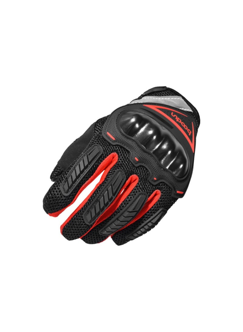 GGOOT 1 Pair biking gloves racing gloves motorcycle gloves gloves cycling bike gloves Motorbike gloves outdoor sports gloves riding gloves windproof full finger gloves long finger Red XL  - Image 4