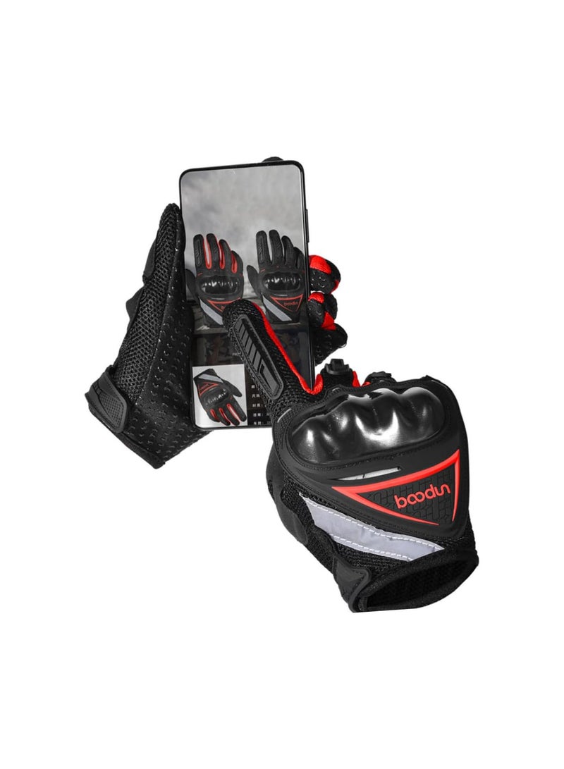 GGOOT 1 Pair biking gloves racing gloves motorcycle gloves gloves cycling bike gloves Motorbike gloves outdoor sports gloves riding gloves windproof full finger gloves long finger Red XL  - Image 2