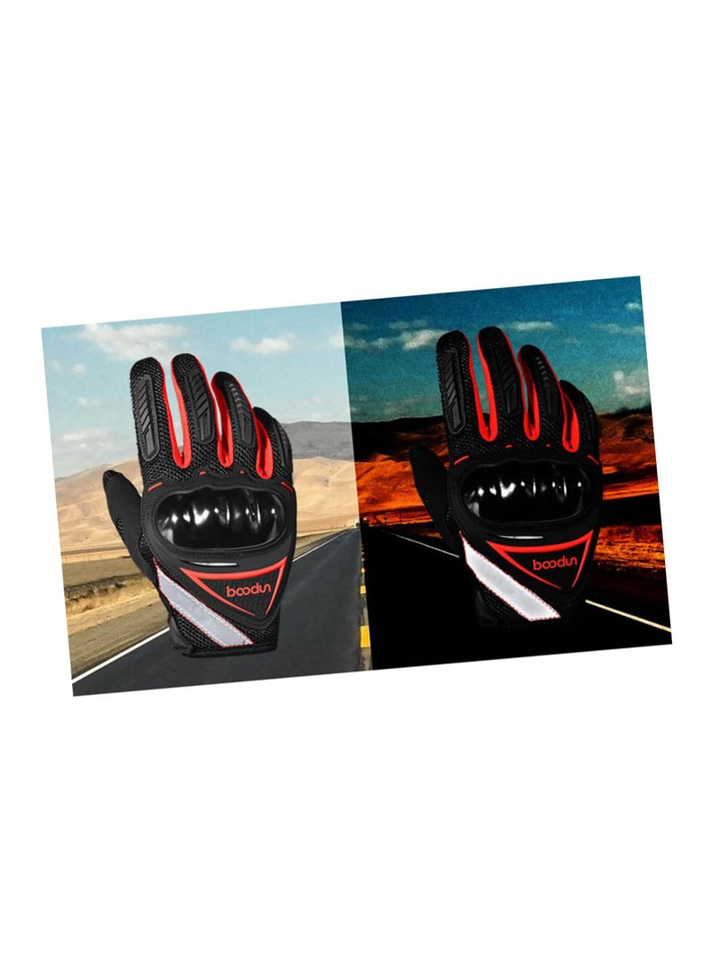 GGOOT 1 Pair biking gloves racing gloves motorcycle gloves gloves cycling bike gloves Motorbike gloves outdoor sports gloves riding gloves windproof full finger gloves long finger Red XL  - Image 3