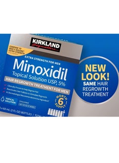 Kirkland Signatur Kirkland Minoxidil 5% for Men, Topical Solution Extra Strength Hair Regrowth Treatment, 6 Months Supply, Total 12 Fl Oz, Dropper Applicator, Exclusive 2 MicroFiber Cleaning Cloths and Comb Included  - Image 4