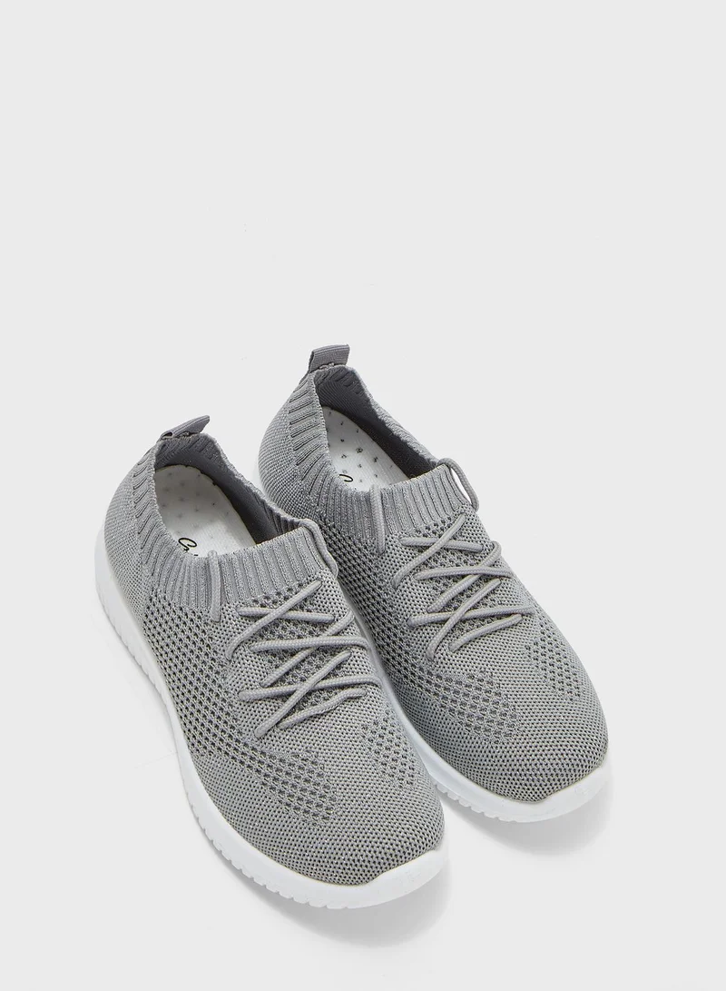Ginger Knit Lace Up Comfort Sneakers