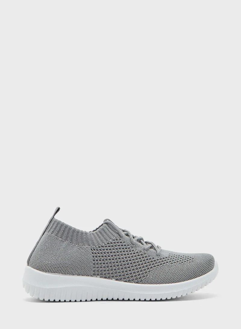 Ginger Knit Lace Up Comfort Sneakers