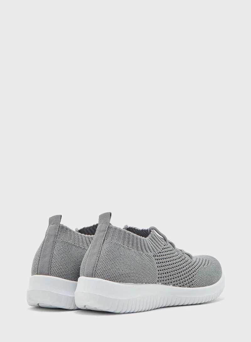 Ginger Knit Lace Up Comfort Sneakers