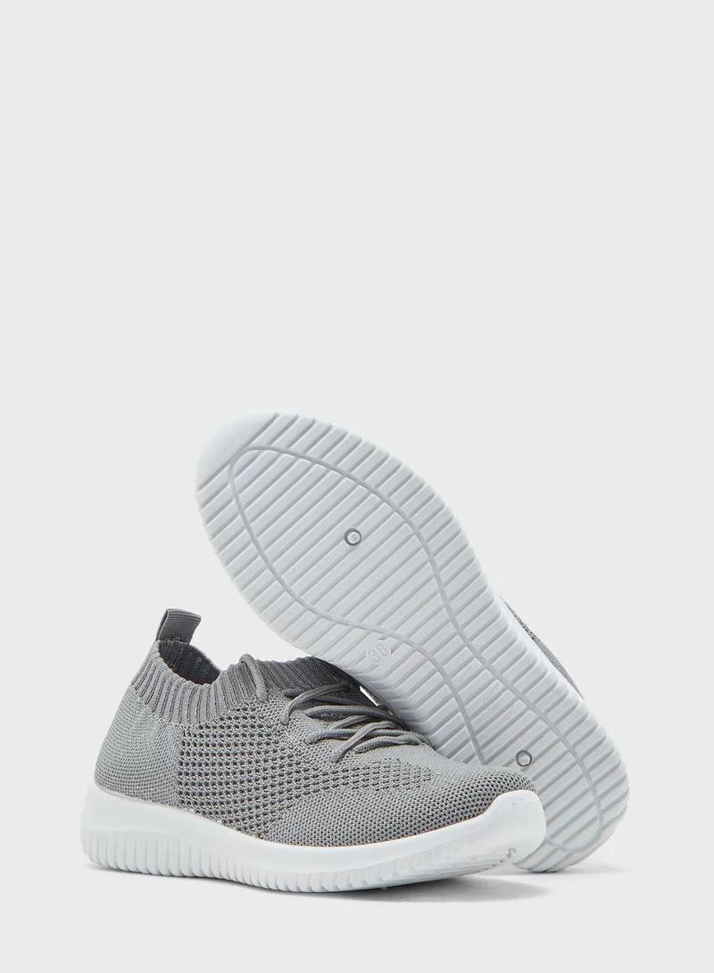 Ginger Knit Lace Up Comfort Sneakers