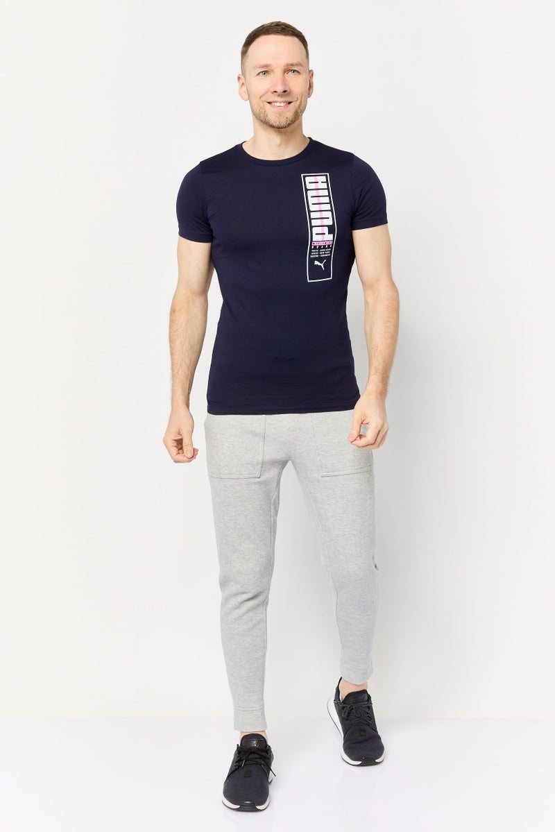 PUMA تي شيرت رياضي للرجال بأكمام قصيرة، خارجي، لون كحلي - Image 2