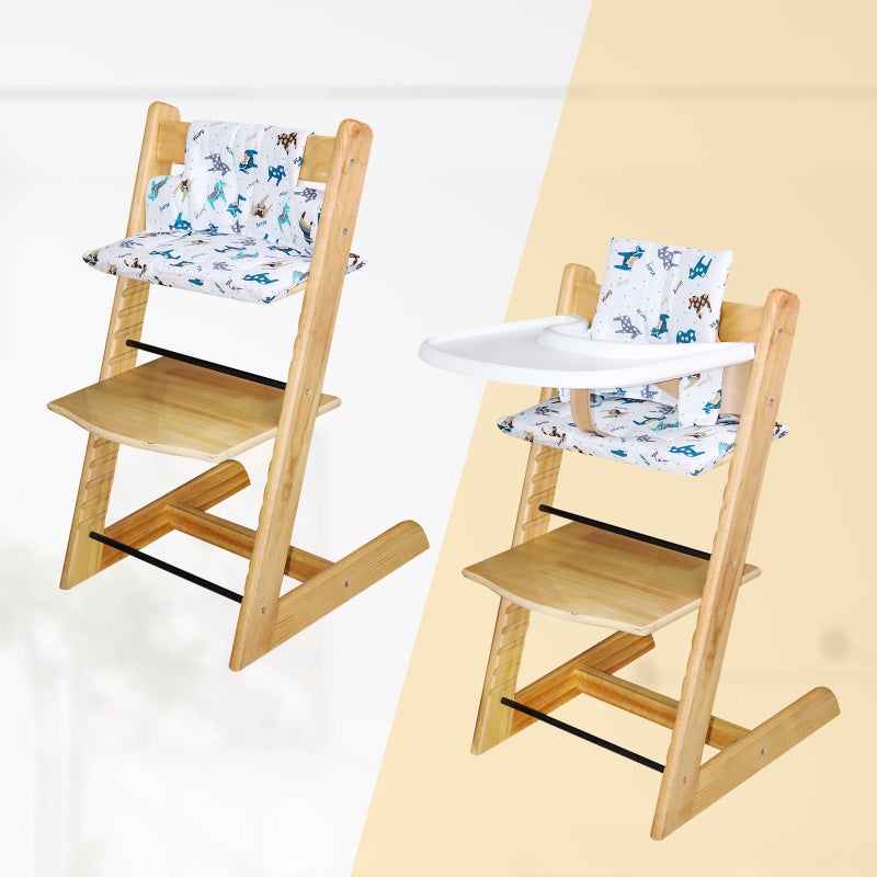 LLHQAMT for Tripp Trapp High Chair Cushion, Soft and Comfortable for Tripp Trapp High Chair Cushion, for Tripp Trapp Cushion Set Makes It Safer and More Comfortable for Baby to Sit On (Cartoon Horse) - Image 3