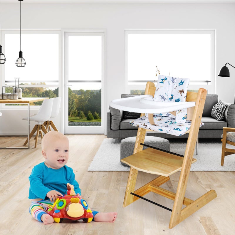 LLHQAMT for Tripp Trapp High Chair Cushion, Soft and Comfortable for Tripp Trapp High Chair Cushion, for Tripp Trapp Cushion Set Makes It Safer and More Comfortable for Baby to Sit On (Cartoon Horse) - Image 2