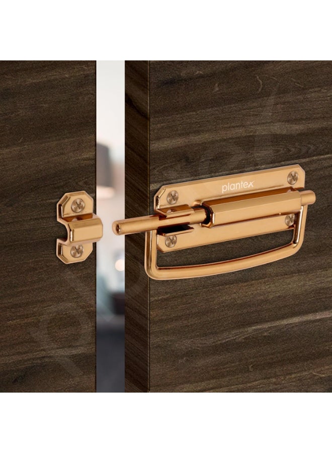 Plantex Door Stopper/5 Inch Baby Latch Kadi/Door Latch for Bathroom/Door Lock for Home/Office Doors - Pack of 1 (Rose Gold) - Image 3