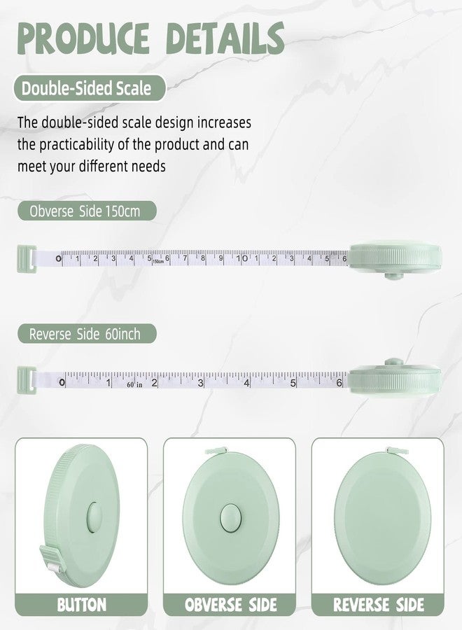 Kigeli 100 Pcs Retractable 60 Inch Measuring Tape - Mini Soft Measurement Tape for Fabric, Sewing, Body - Image 3