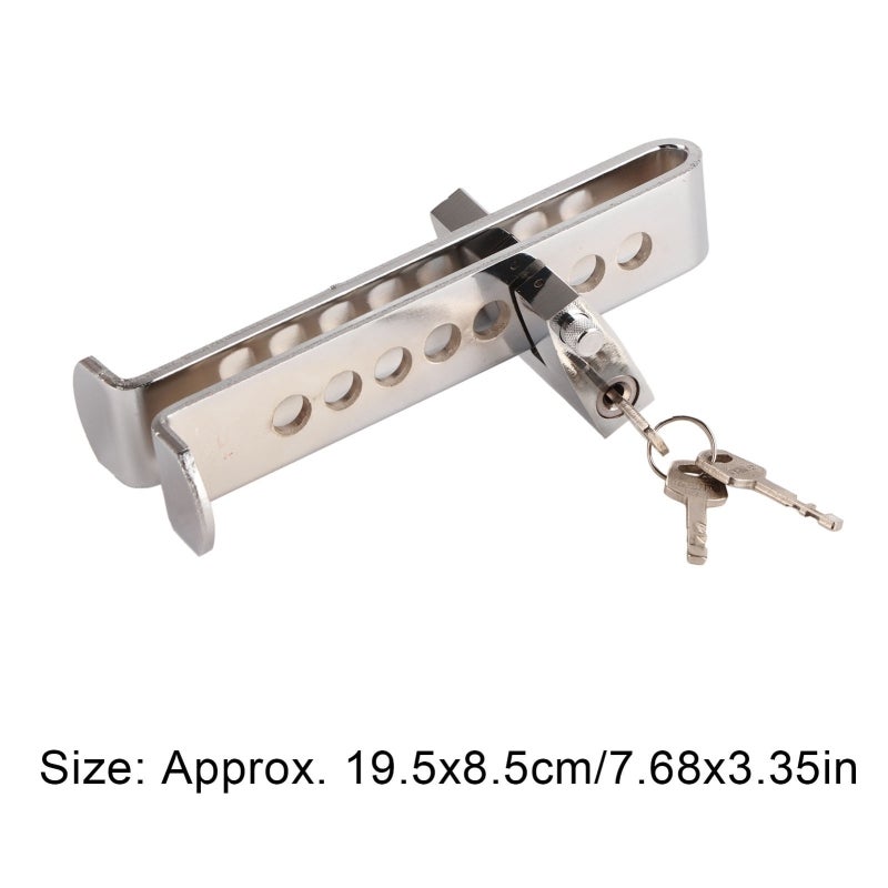 Brake Pedal Lock 19.5x8.5cm Adjustable Stainless Steel Car Antitheft Device - Universal Fit Clutch Lock for Cars Trucks Vans SUVs - Image 5