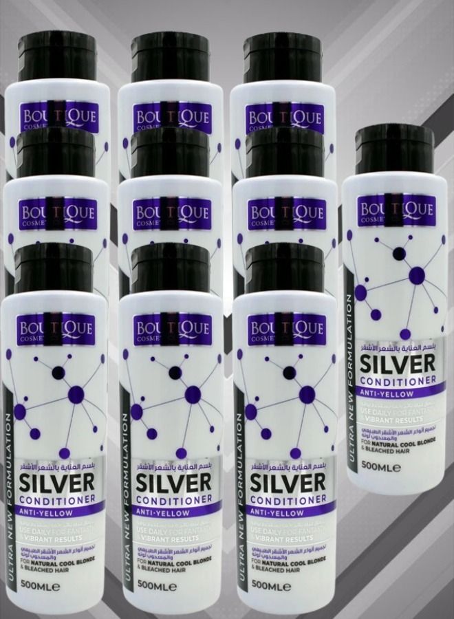 BOUTIQUE 10 Pieces Conditioner For Blonde, Bleached And Gray Hair 500ml