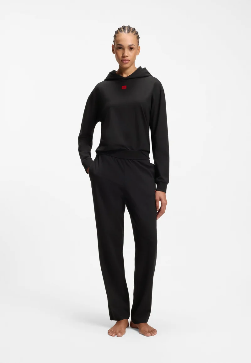 HUGO Black Tracksuit bottoms in stretch jersey with red logo label for Women | Best Price UAE