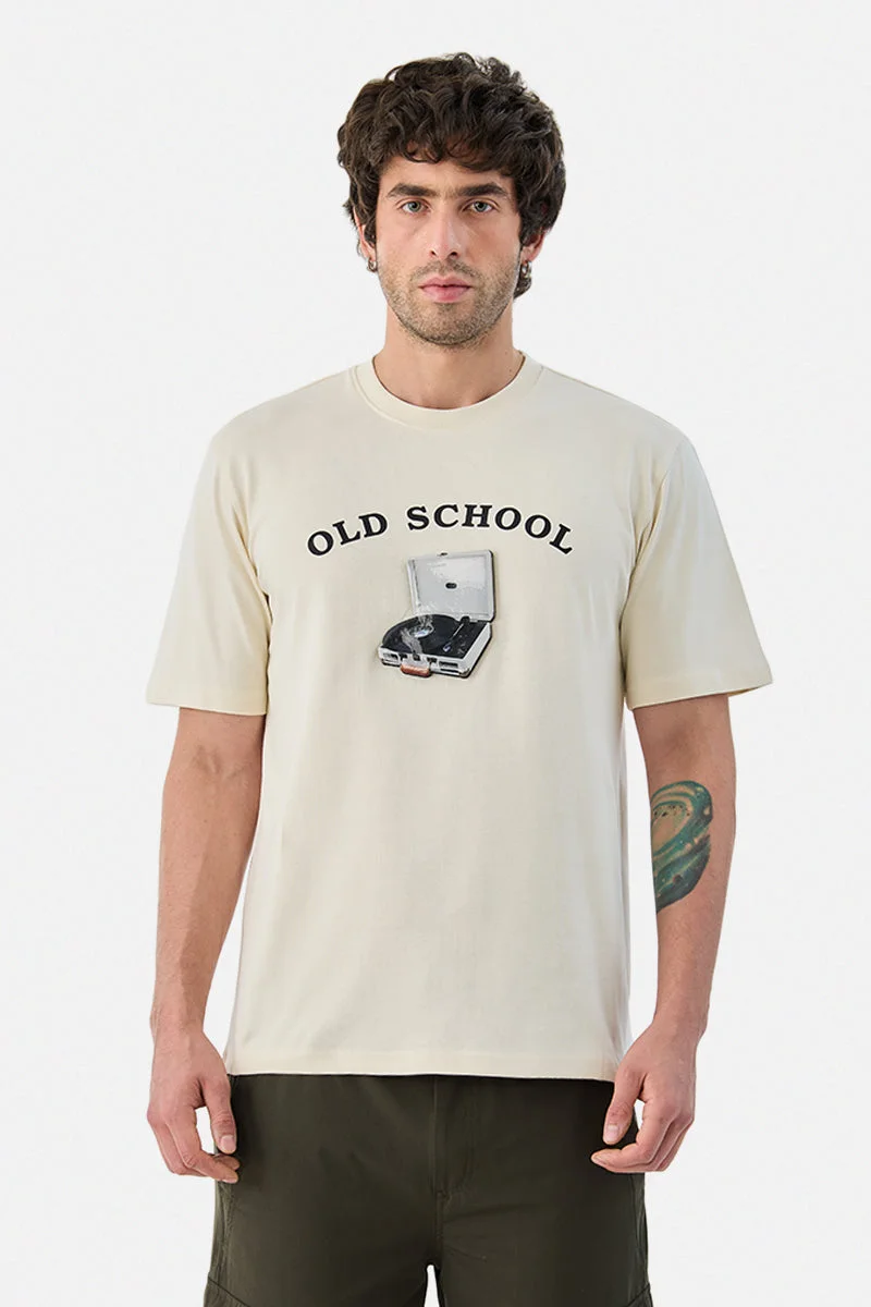 Snitch  Old School 100% Cotton T-Shirt for Men | Best Price UAE