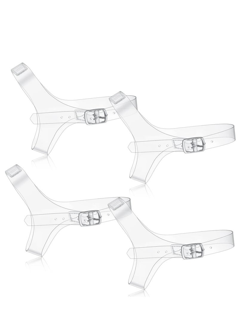 Zikra 2 Pairs Shoe Straps for Heels Detachable Shoe Straps for Heels Clear Shoe Belt Ankle Strap Women's Transparent Detachable Laces Anti Loose Shoelace Accessories for Holding Loose High Heel - Image 1