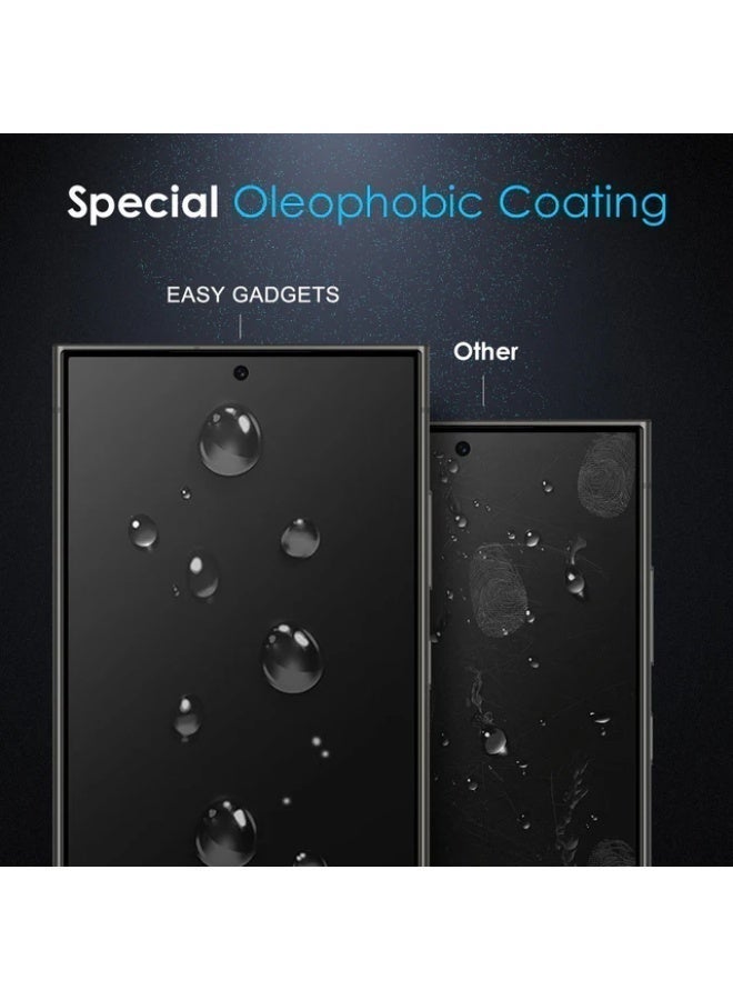 لاصق شاشة زجاجي OPLO لهاتف Samsung Galaxy S26 Ultra – حماية 9H – وضوح HD – متوافق مع بصمة الإصبع – مقاوم للخدوش – تركيب سهل بدون فقاعات - Image 4