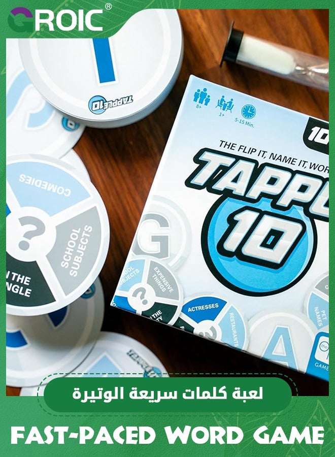 GROIC Tapple 10 Word Games, Featuring 10 Different Games in 1,Fast-Paced Fun Family Card Game, Learning Educational Toys Learning Game Board Games for Kids & Aldults - Image 2