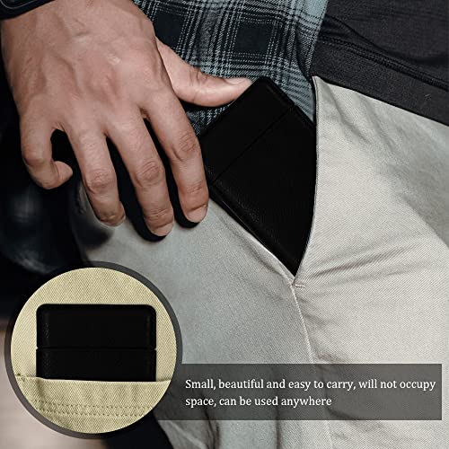 BangBoom Portable Travel Mirror with Protective Cover, Stainless Steel Mirror Compact Ultra Thin, Rectangle Makeup Vanity Mirror Small, Handheld Mirror for Women, Girl, Purses, Pocket (Black) - Image 5
