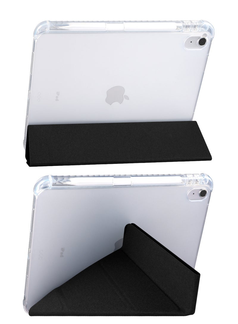 Captaintech iPad Air 6th/5th/4th Gen Case (10.9/11-inch) – Clear Slim Cover with Pencil Holder, Auto Wake/Sleep u0026 Shockproof Stand - Image 3