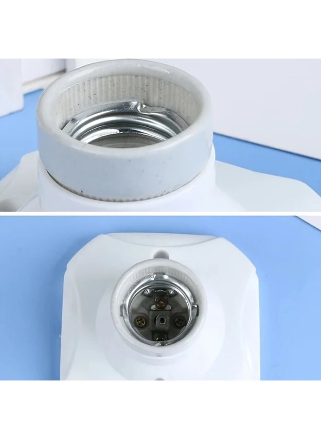 White E27 Ceramic LED Bulb Base Flame Retardant Bakelite Liner 6A Industrial High Temperature - Image 5