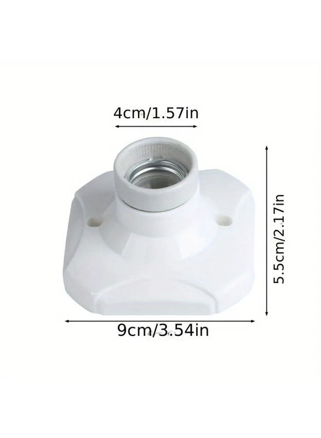 White E27 Ceramic LED Bulb Base Flame Retardant Bakelite Liner 6A Industrial High Temperature - Image 3