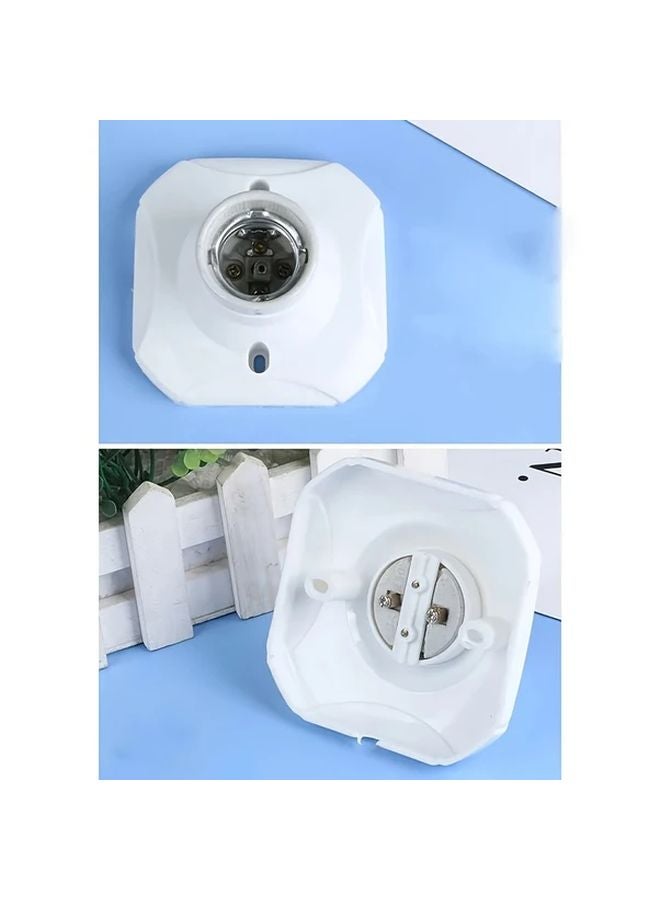 White E27 Ceramic LED Bulb Base Flame Retardant Bakelite Liner 6A Industrial High Temperature - Image 4