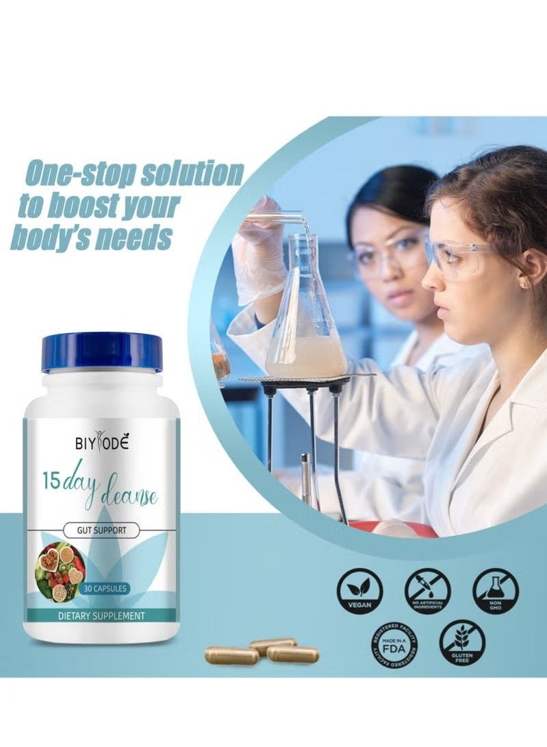 BIYODE 15 Day Cleanse Gut and Colon Support, Advanced Gut Cleanse, Detox Help Gut Cleanse & Colon Cleanse, Focus On Gut Health - Image 4