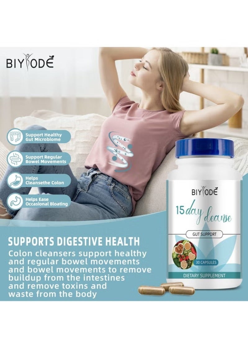 BIYODE 15 Day Cleanse Gut and Colon Support, Advanced Gut Cleanse, Detox Help Gut Cleanse & Colon Cleanse, Focus On Gut Health - Image 2