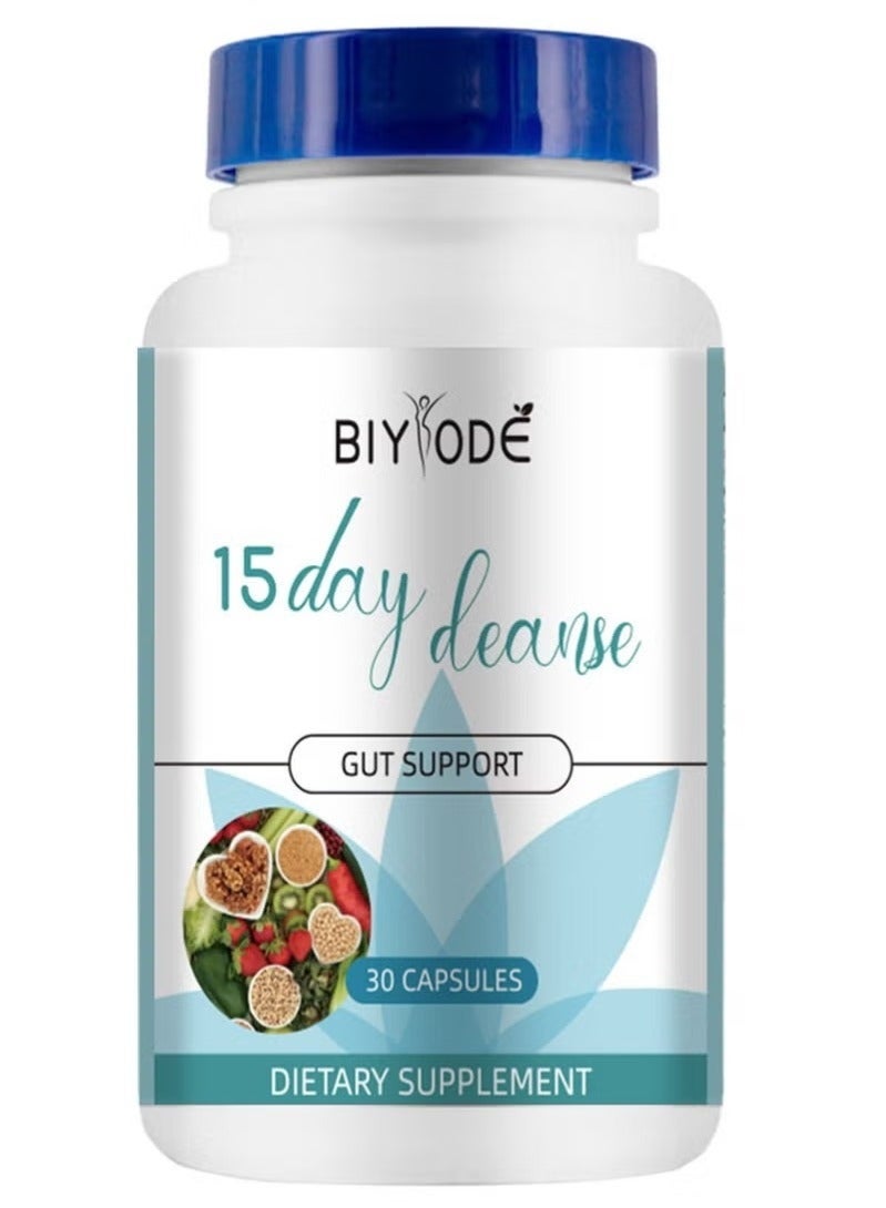 BIYODE 15 Day Cleanse Gut and Colon Support, Advanced Gut Cleanse, Detox Help Gut Cleanse & Colon Cleanse, Focus On Gut Health - Image 1
