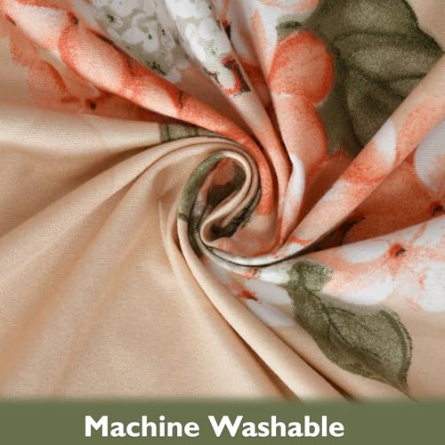 Fresh From Loom Hypoallergenic Floral Print Single Bed Bedsheet with 1 Pillow Covers - Microfiber, 240 TC (60 x 90 inch| Beige, Floral Design) - Image 3