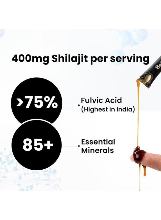 Better Alt BetterAlt Pure Himalayan Shilajit/Shilajeet Honey Sticks with 75%+ Fulvic Acid & 85+ Trace Minerals | Organic Shilajeet with Natural Honey | Pure Organic Shilajit Energy & Stamina Supplement - Image 3