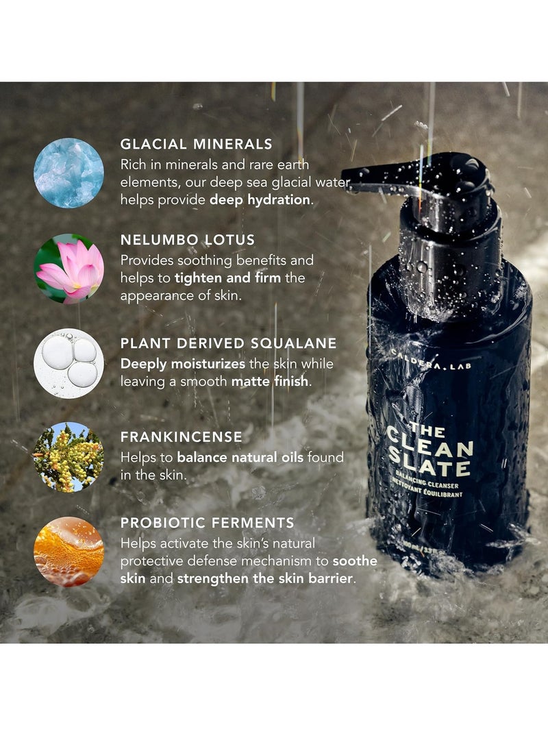Caldera + Lab Caldera + Lab The Clean Slate | Men's Organic Foaming Facial Cleanser for Dry, Sensitive, & Normal Skin – Vegan, Natural & Antioxidant Packed Exfoliating Face Wash  - Image 4