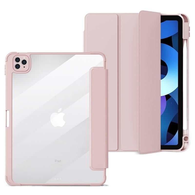 DGG حافظة آيباد شفافة بظهر واضح لجهاز iPad 10.2 / iPad 9.7 مع حامل قلم باللون أزرق بظهر شفاف باللون الأزرق - Image 4