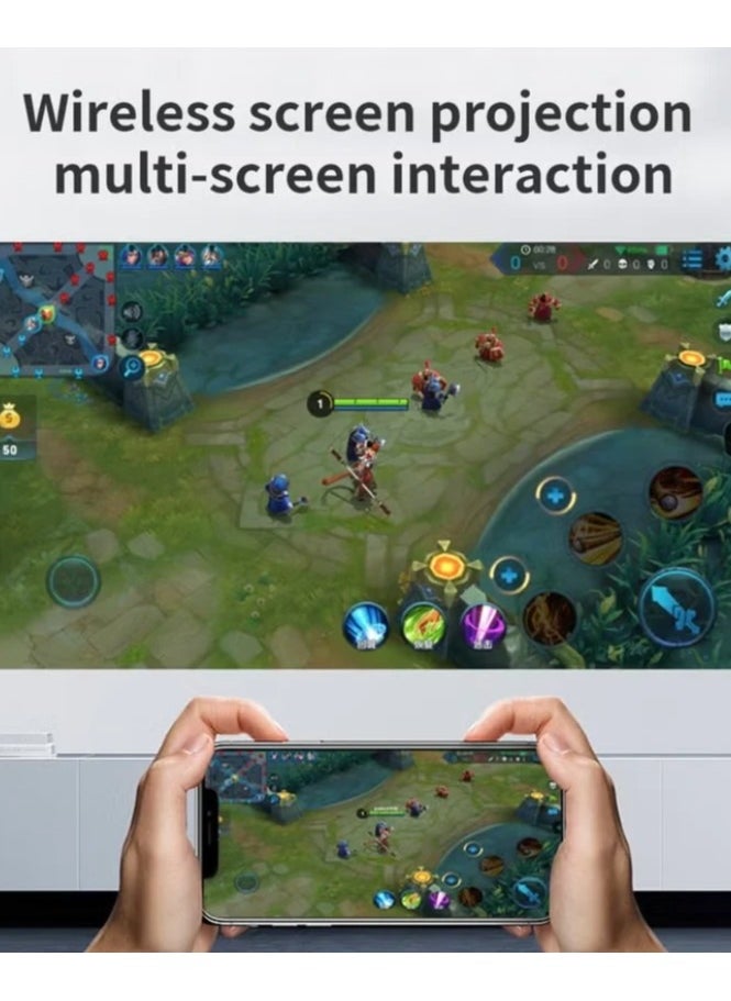 Umiio Portable HD WiFi Theatre Android TV Projector System For Indoor Outdoor Use Built In Netflix Play Store YouTube  - Image 2