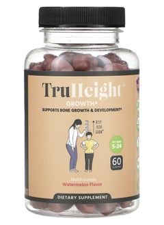 TruHeight  Height Growth Multivitamin For Ages 5-24 Watermelon 60 Gummies 