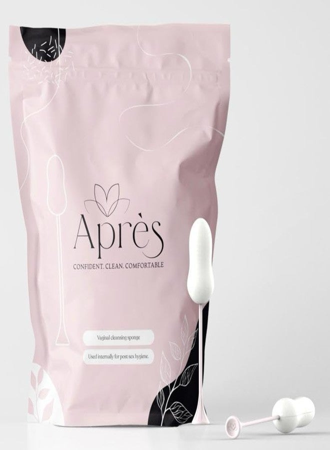 APRÉS Après 10 Pack - Absorbing Sponge for Women’s Post-Intimacy Comfort. No Leaks or Drips. Longer Handle. Best Grip. Hypoallergenic, Latex-Free Feminine Care & Hygiene Solution. - Image 1