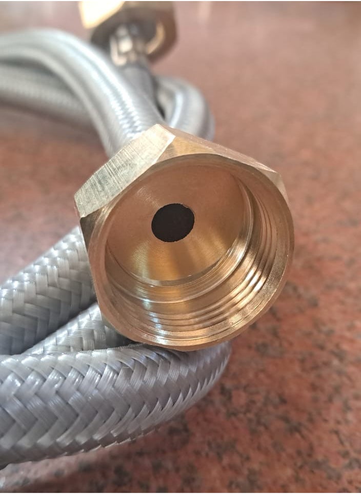Shams 2.5 meter washing machine hose, copper nut with Teflon, pipe and washing machine tap  - Image 5