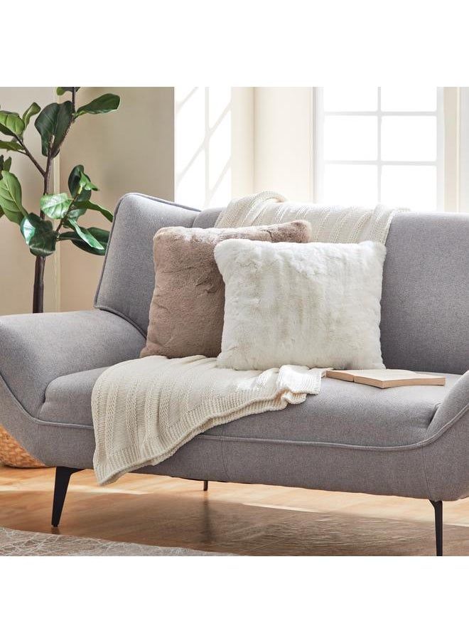 Faux - Rabbit Fur Filled Cushion 45X45 Cm - Image 1
