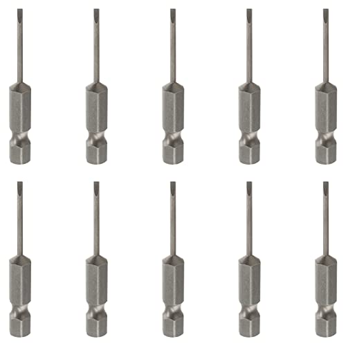 LDEXIN 10 Pcs SL1.6 Magnetic Slotted Screwdriver Bits S2 Steel Flat Head Screwdriver Bits with 1/4 Inch Hex Shank, 2 Inch Length - Image 2